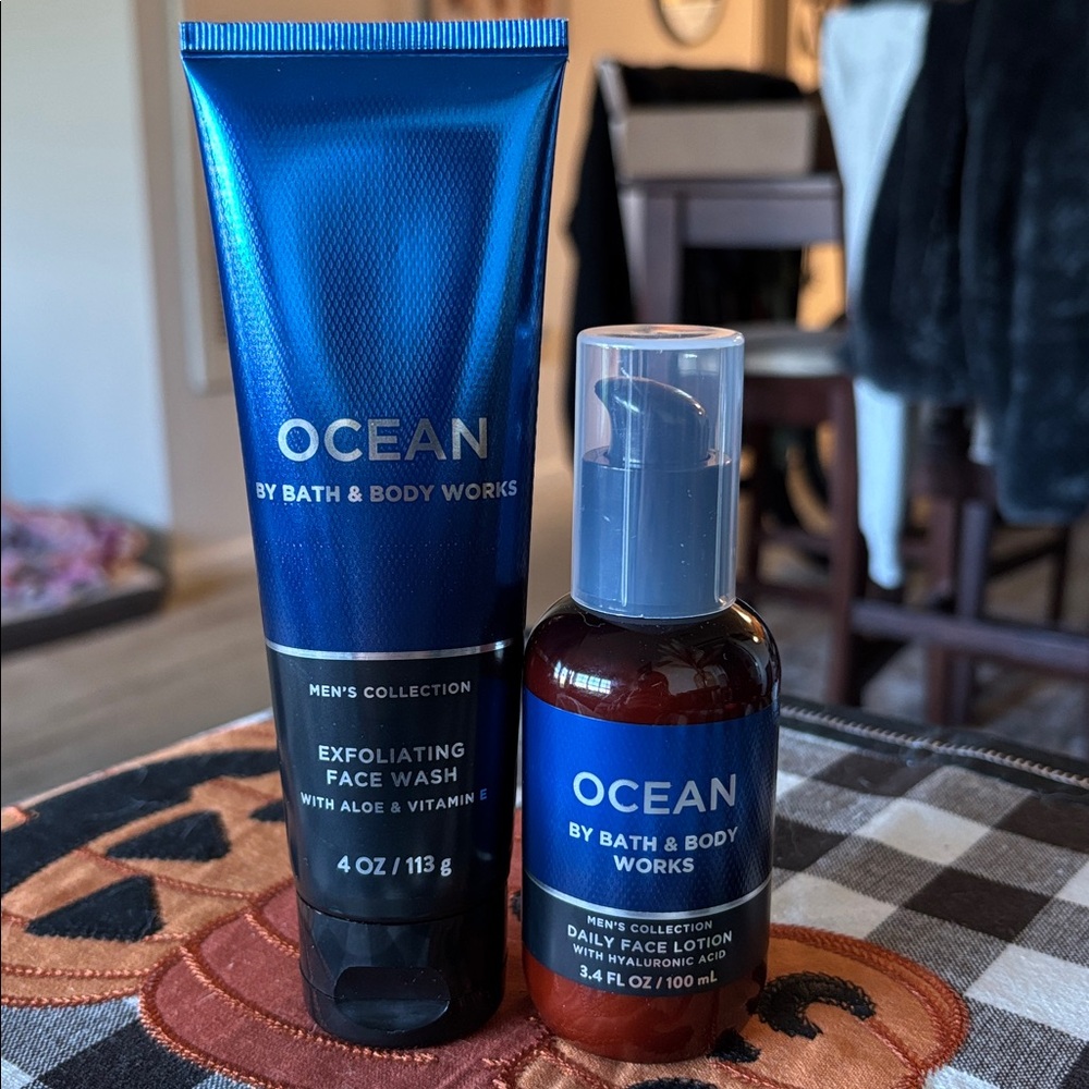 Ocean Exfoliating Face Wash & Face Lotion Bath & Body Works Set